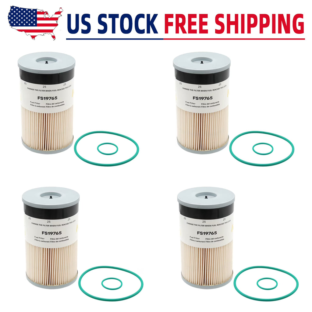 4pcs Fuel Filter with Water Separator 25micron E15581