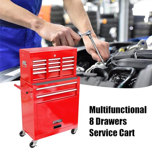 8 Drawer Rolling Tool Chest with Wheels W608257
