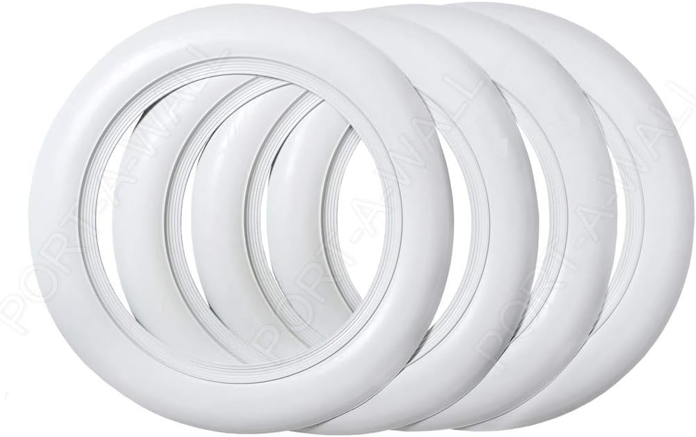 16" X3" Wide White Tire Insert Trim Set 4 pcs B953