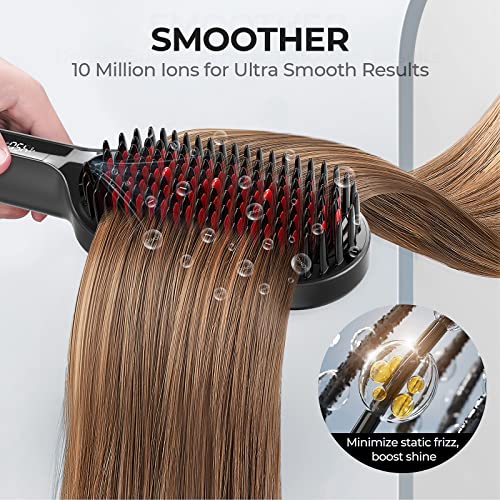 Hair Straightener Brush with Dense Bristles N4803