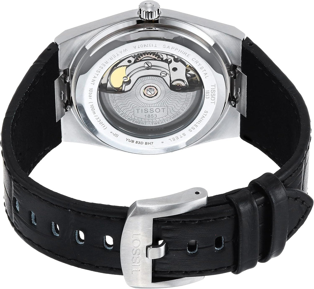 Black Leather Automatic Watch X35297