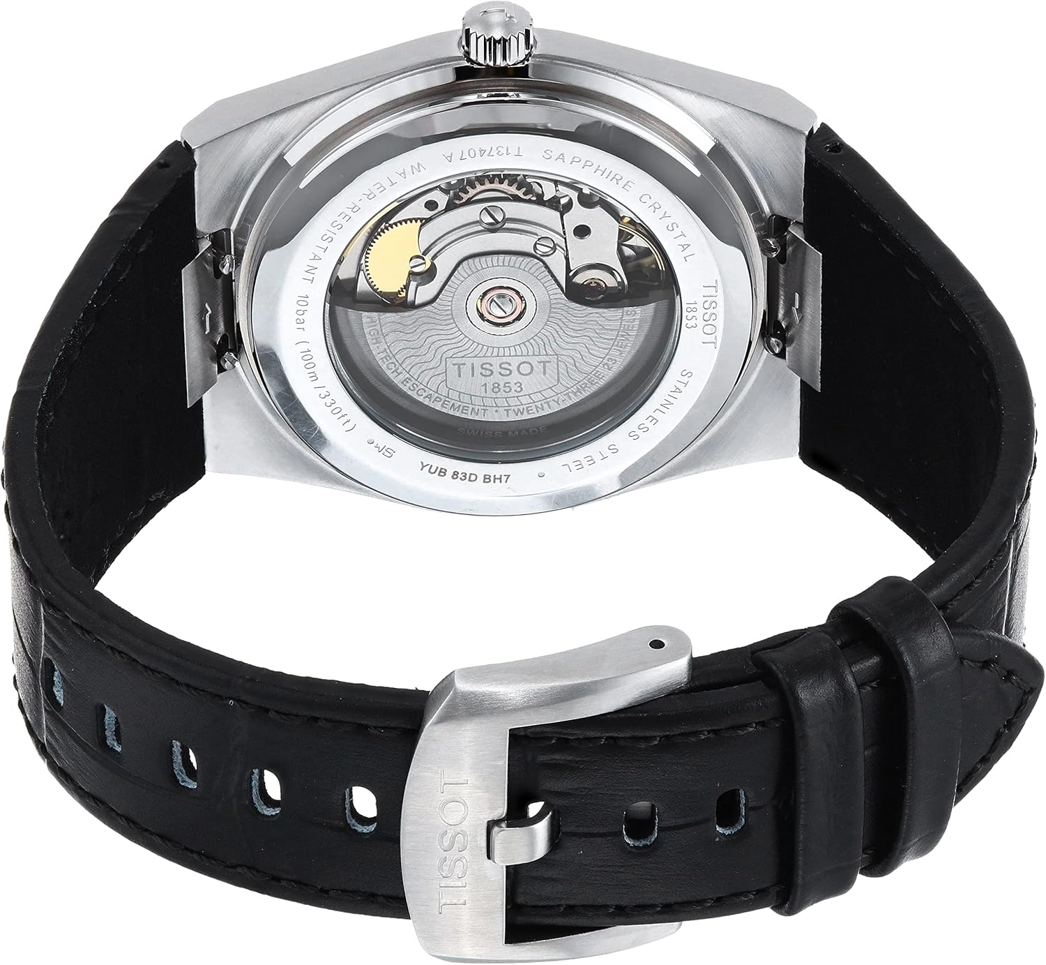 Black Leather Automatic Watch X35297