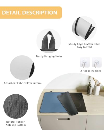 Pure Black Solid Color Stove Top Cover Z434