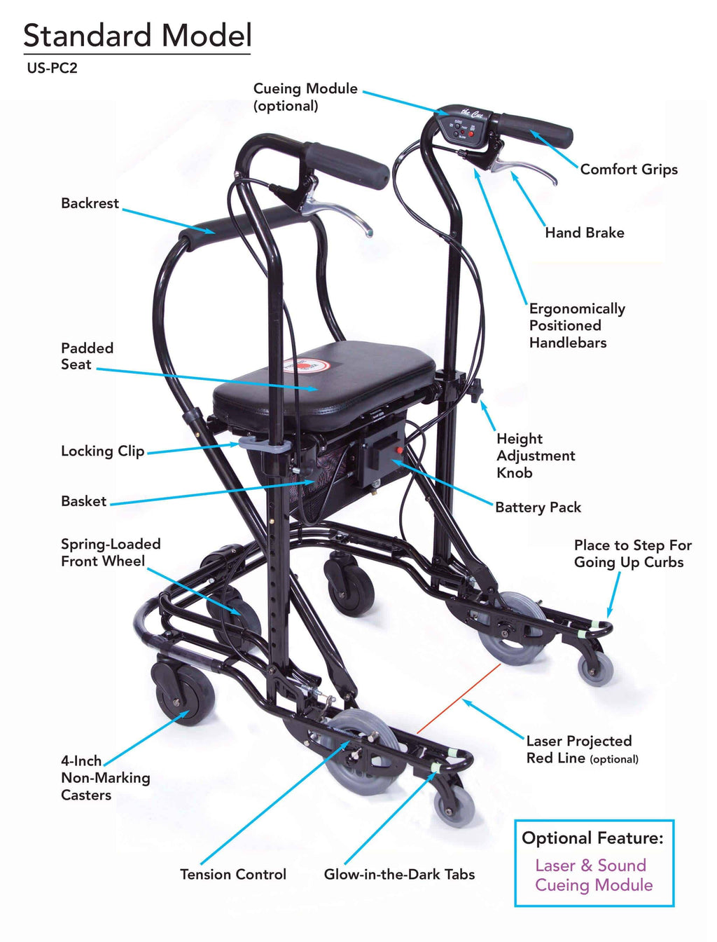 Foldable Rolling Walker M7390