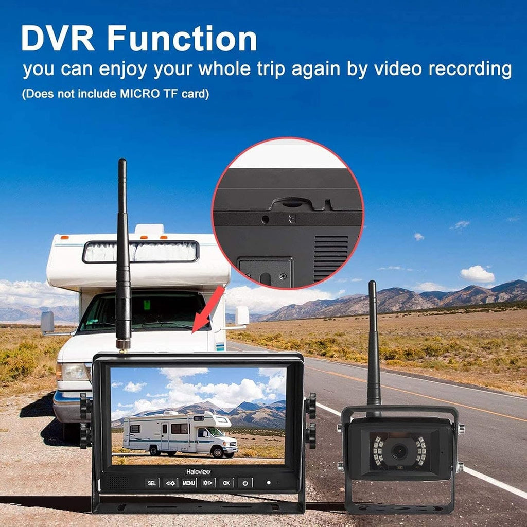 Wireless RV Backup Camera System 7'' Monitor with Infrared Night Vision C440038