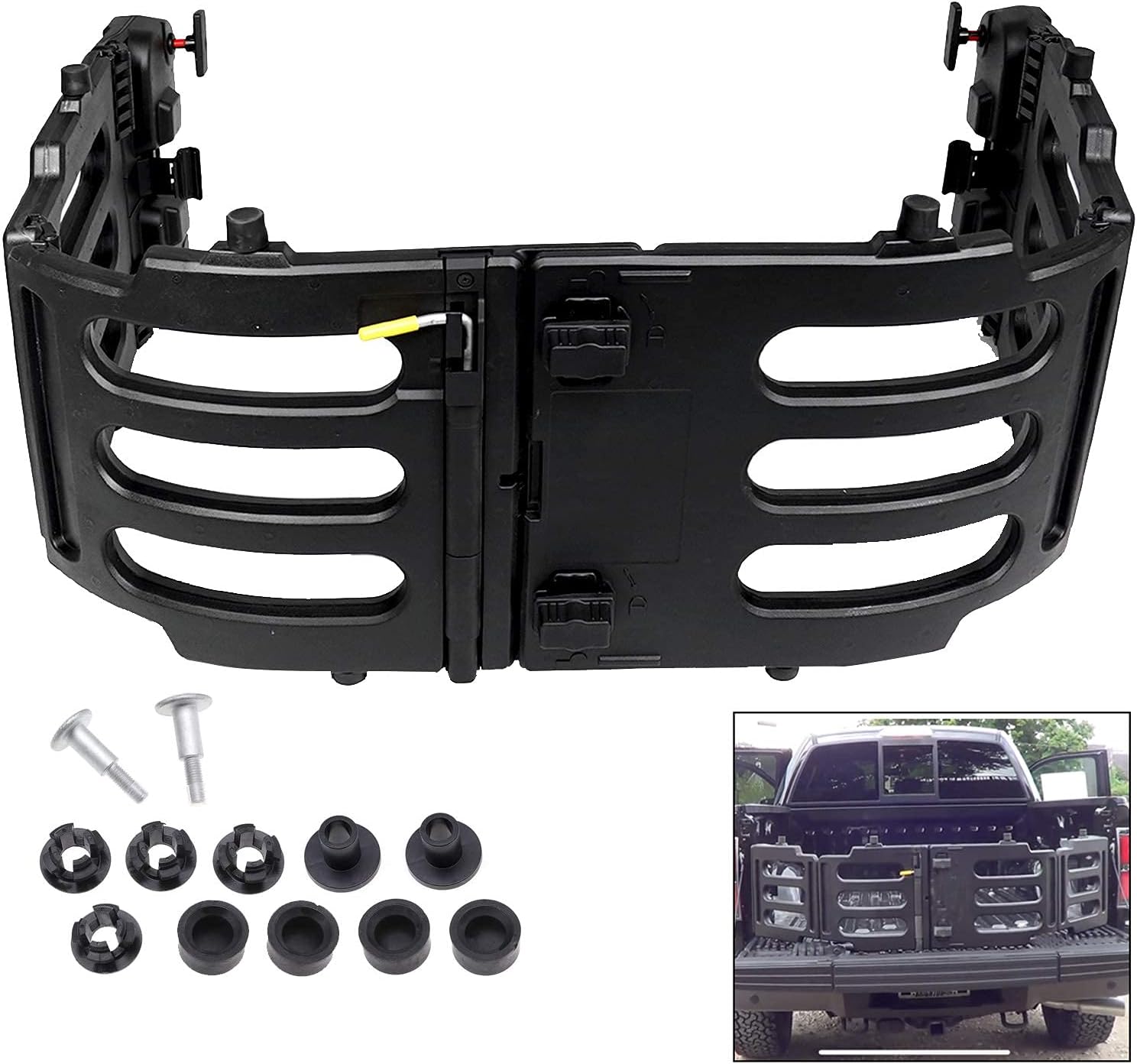 Black Stowable Tailgate Bed Extender Kit I14139