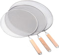 3 Pieces Stainless Steel Grease Splatter Screen Set of 9.8", 11.5" and 13" inch I5679