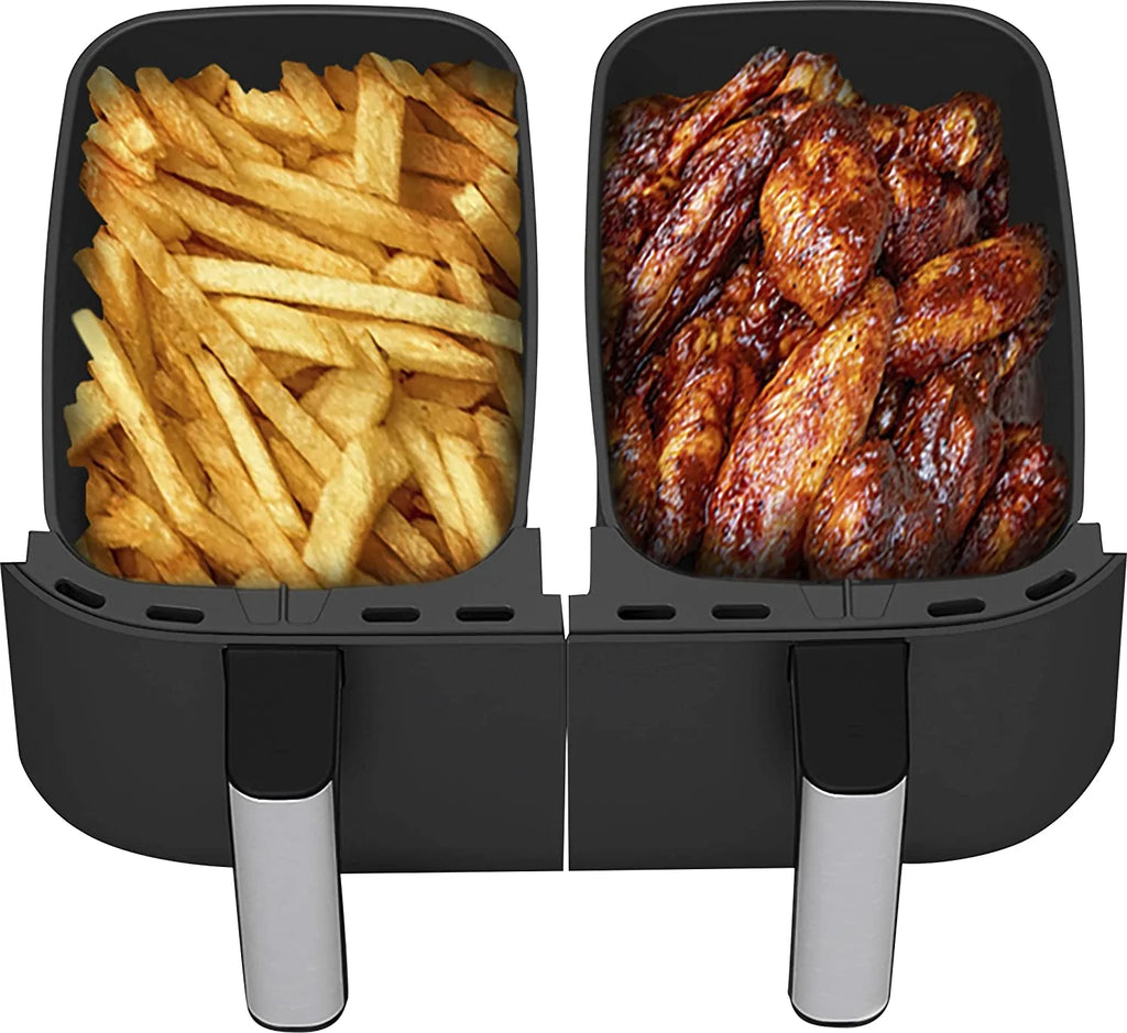8-qt. Digital Air Fryer with Dual Baskets Matte Black A354386