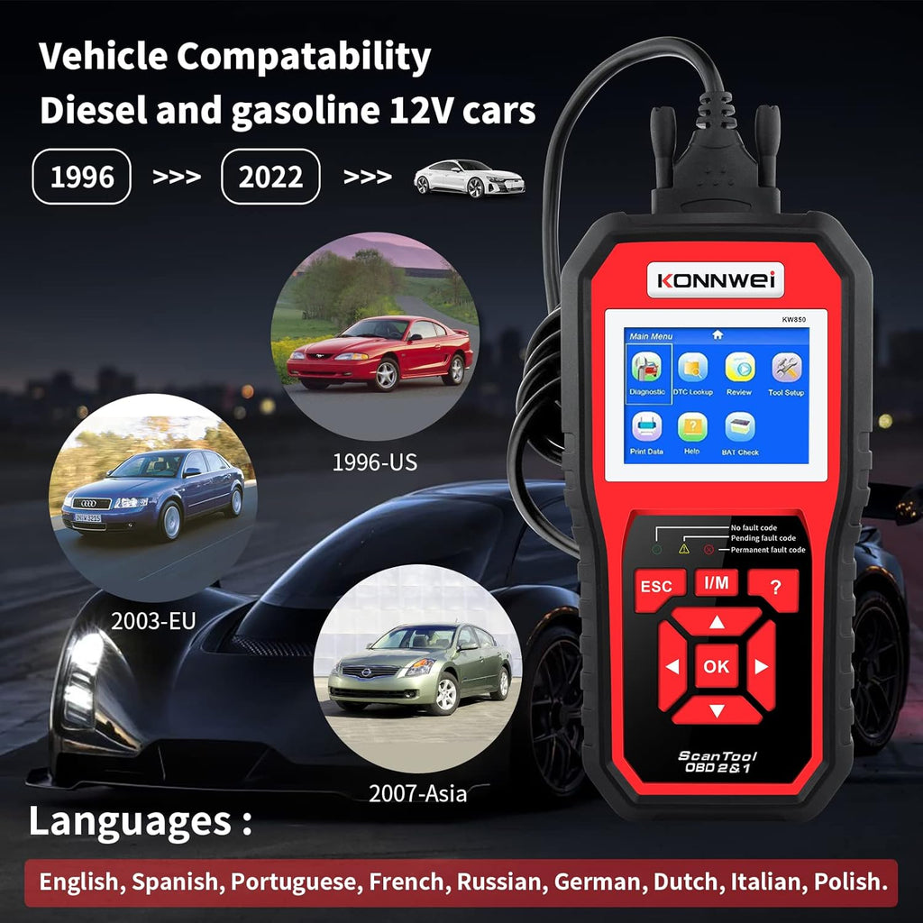 OBD II Scanner Diagnostic Scan Tool Pack of 2 U460042