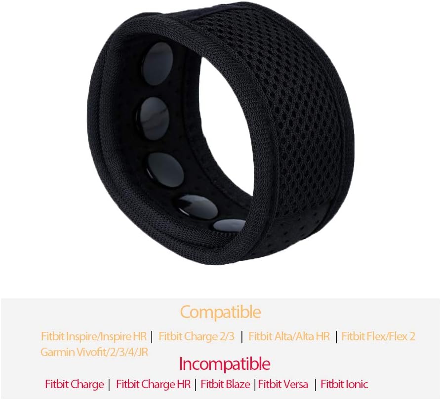Adjustable Fitness Tracker Ankle Strap with Mesh Pouch U988787