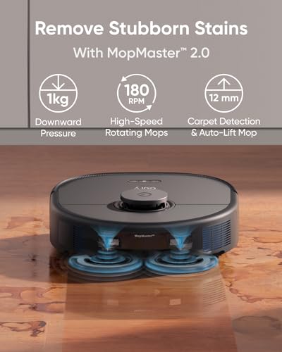 8,000 Pa Suction Robot Vacuum and Mop Combo with Auto-Lift G58026