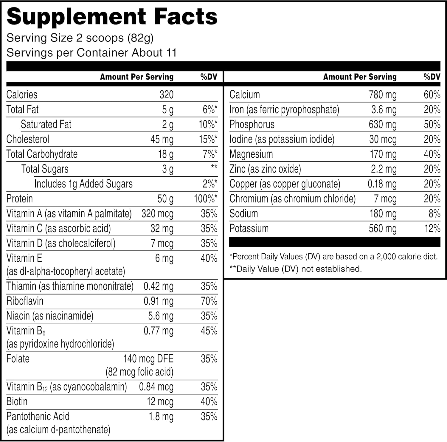 Intense Vanilla Protein Powder, 2 Pound, 11 Servings, 50g Protein U9137