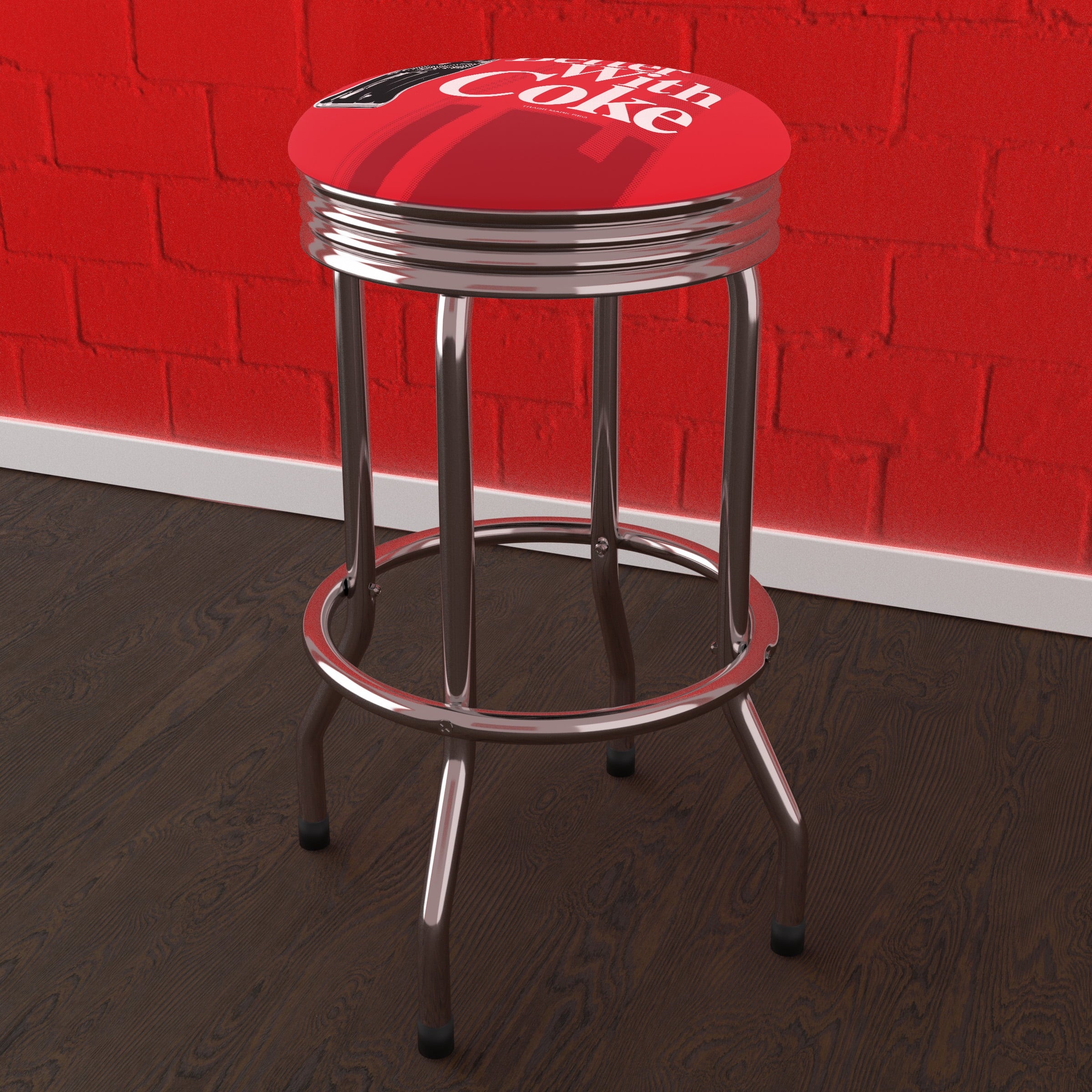 Chrome Ribbed Barstool Y52127