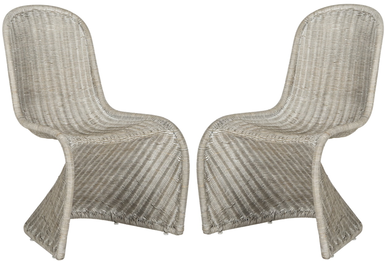 Antique Grey Wicker Side Chair O738813