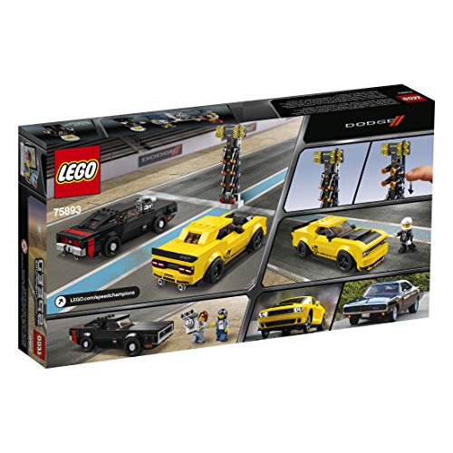 2018 Dodge Challenger SRT Demon and 1970 Dodge Charger R/T Building Kit (478 Pieces) Y664