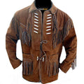 Mens Western Cowboy Suede Leather Coat Jacket Y300924
