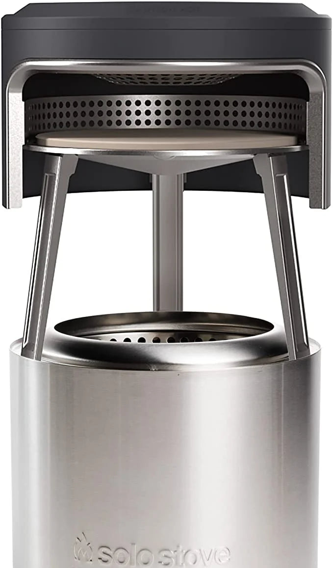 Ranger Fire Pit Pizza Oven Accessory with Carry Case & Cordierite Pizza Stone, Stainless Steel O58009
