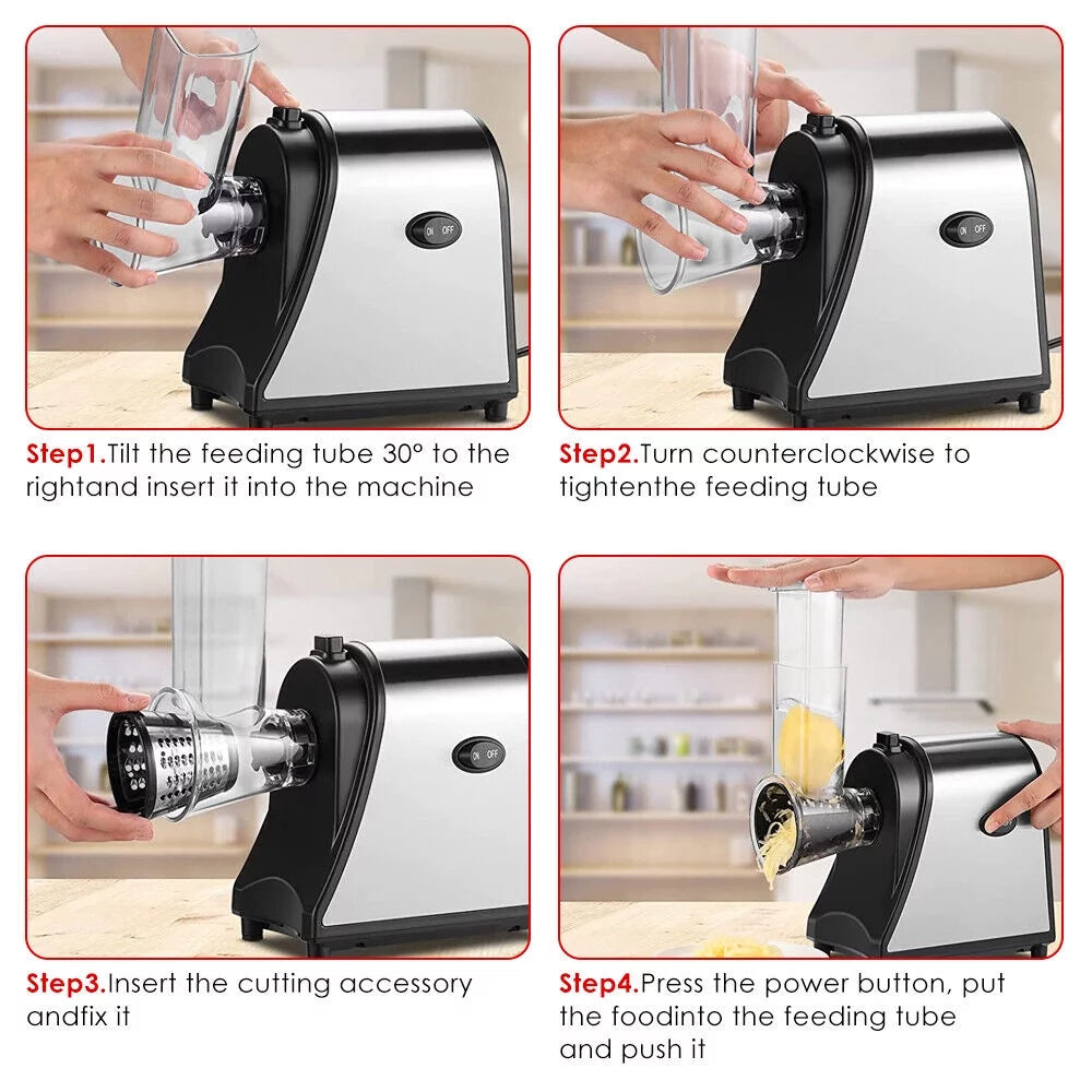 Electric Cheese Grater, Electric Slicer Shredder, Chopper E98786