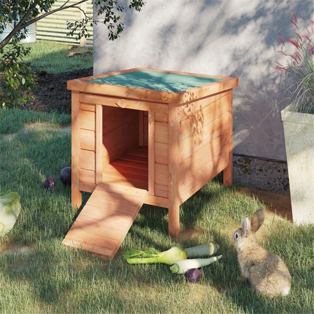 Large Natural Wood Dog House L109