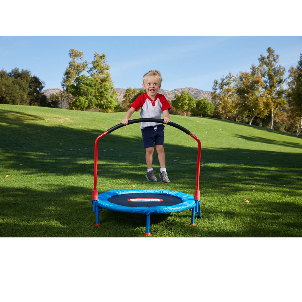 Blue 3-Foot Trampoline with Hand Rail H9101