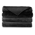 Charcoal Gray Electric Heated Velvet Throw Blanket L2628