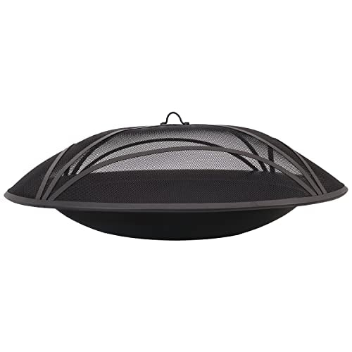 23-Inch Replacement Steel Fire Pit Bowl with Round Spark Screen P33119