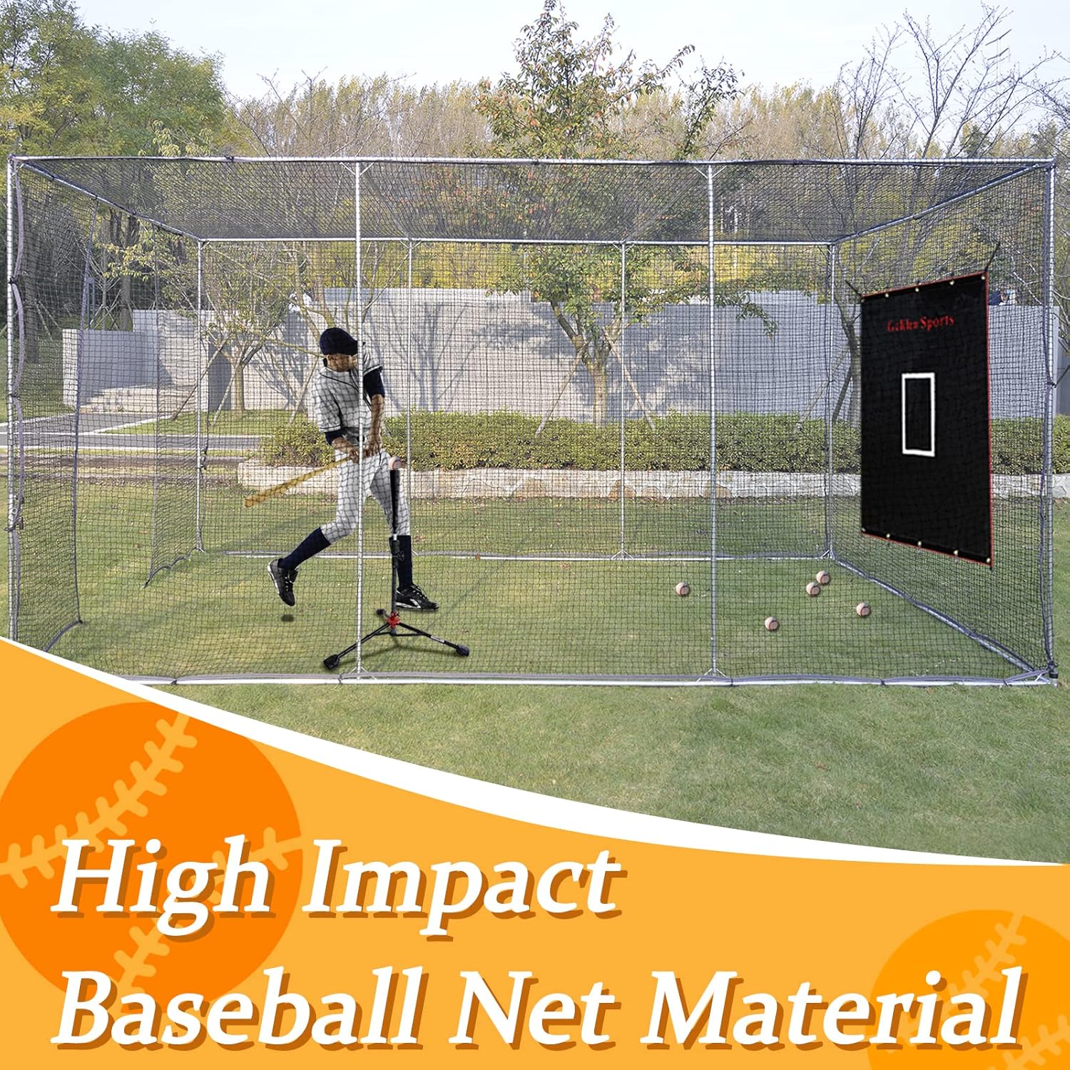 16X10X8FT Batting Cage with Wheels E956
