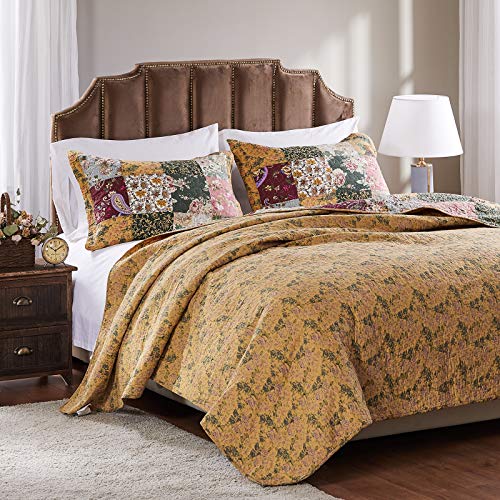 Natural 3-Piece Full/Queen Cotton Quilt Set Y97519