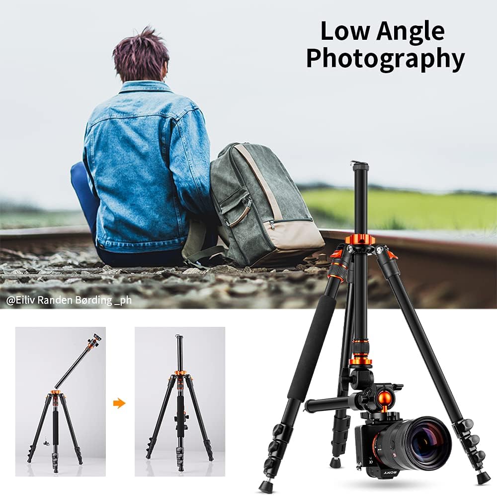 78 inch DSLR Camera Tripod with Magnesium Alloy Center Column J737444