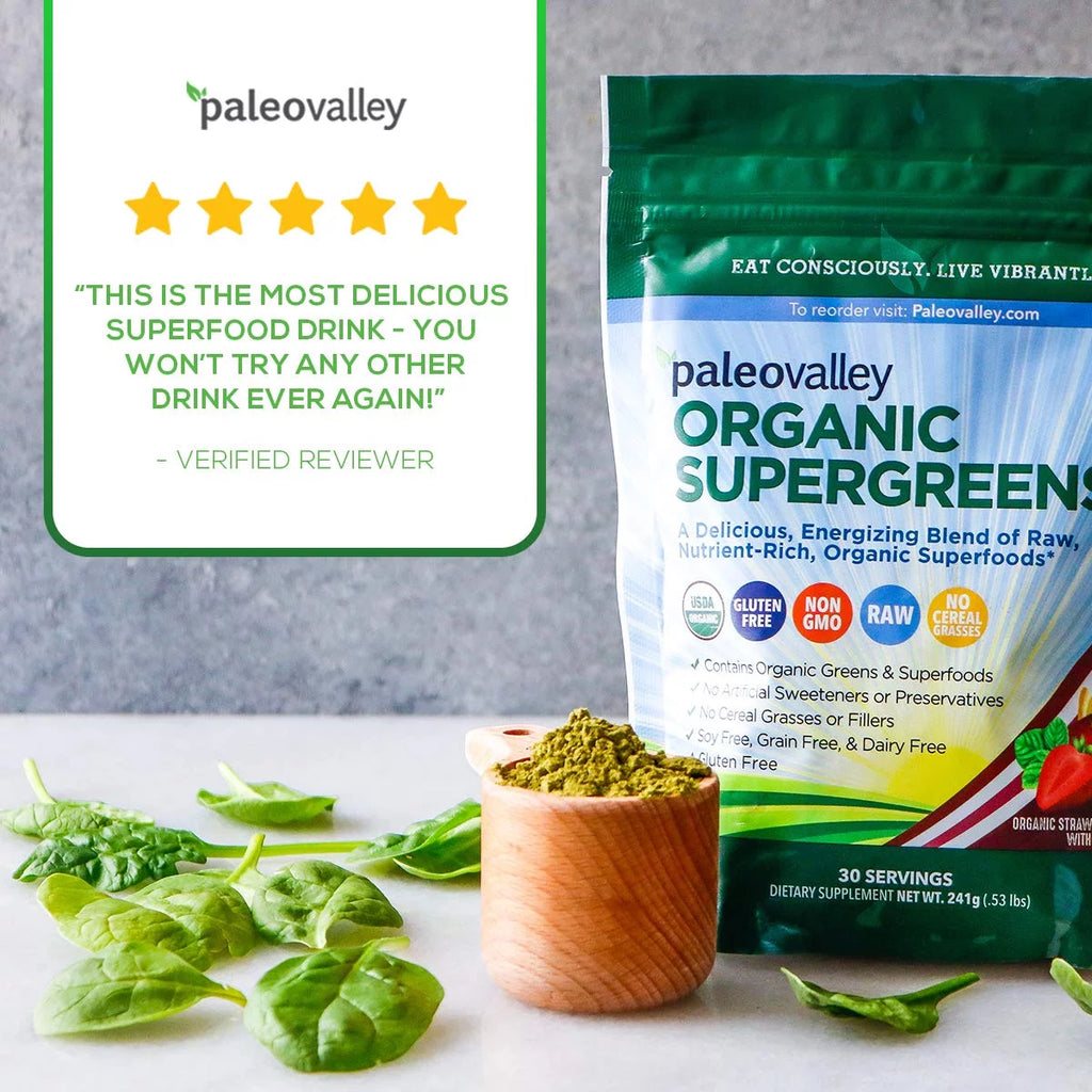 Organic Supergreens Raw Green Superfood Powder 30 Servings P552921