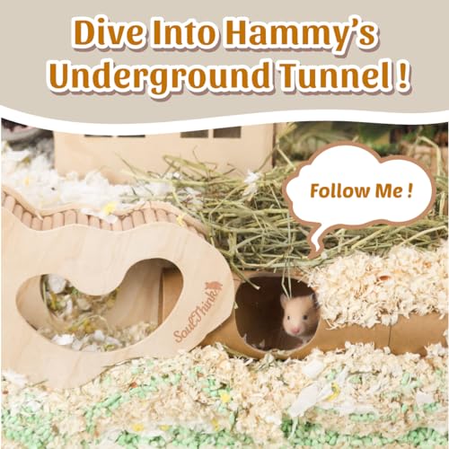 Large Wooden Rabbit Hideout with Ramps and Tunnels R17601
