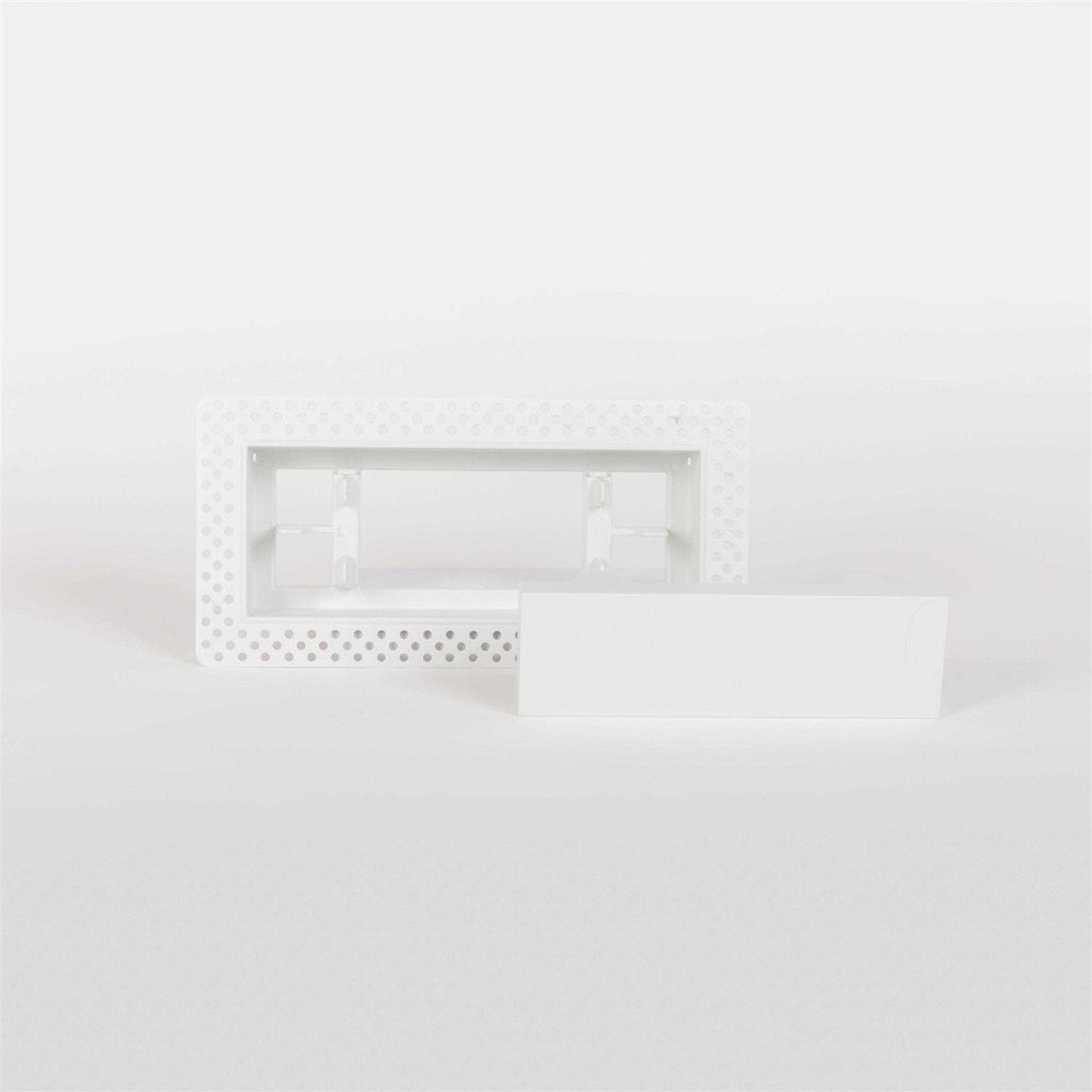 White Flush Wall Vent 4 in.x10 in. J193845