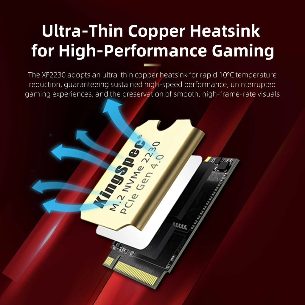 512GB M.2 2230 SSD PCIe 4.0 Copper Heatsink M213