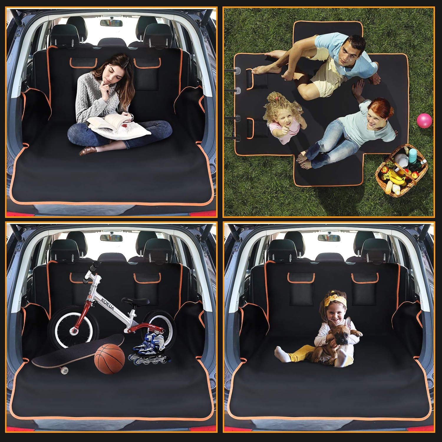 Yellow Washable Waterproof Pet Cargo Cover Liner D935711