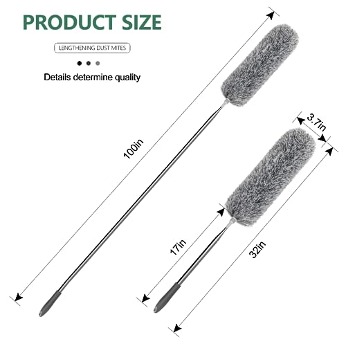 100-inch Extra-Long Bendable Microfiber Duster with Extension Pole D958083