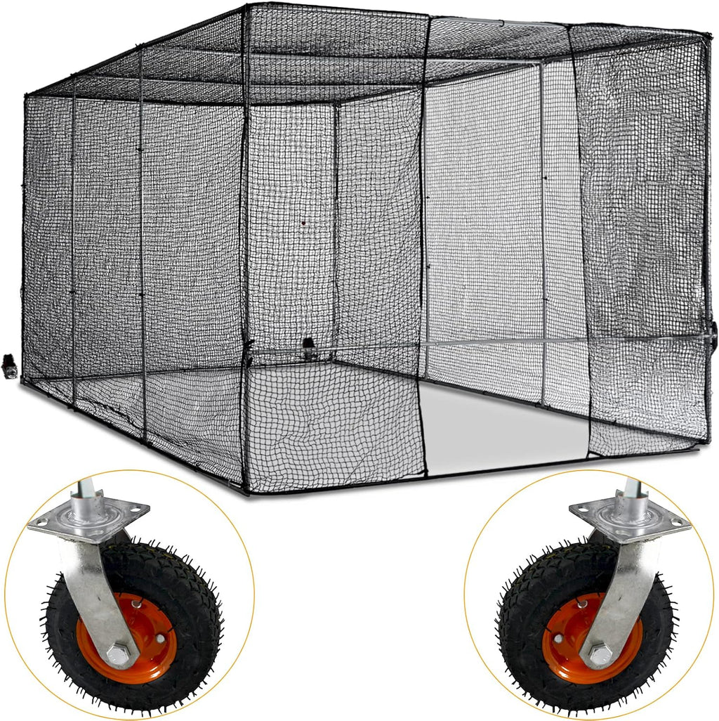 16X10X8FT Batting Cage with Wheels E956