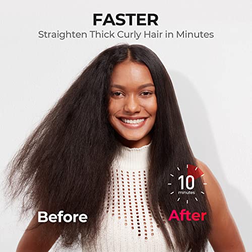 Hair Straightener Brush with Dense Bristles N4803