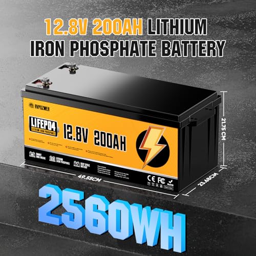 12V 200Ah LiFePO4 Battery with 200A BMS U1408