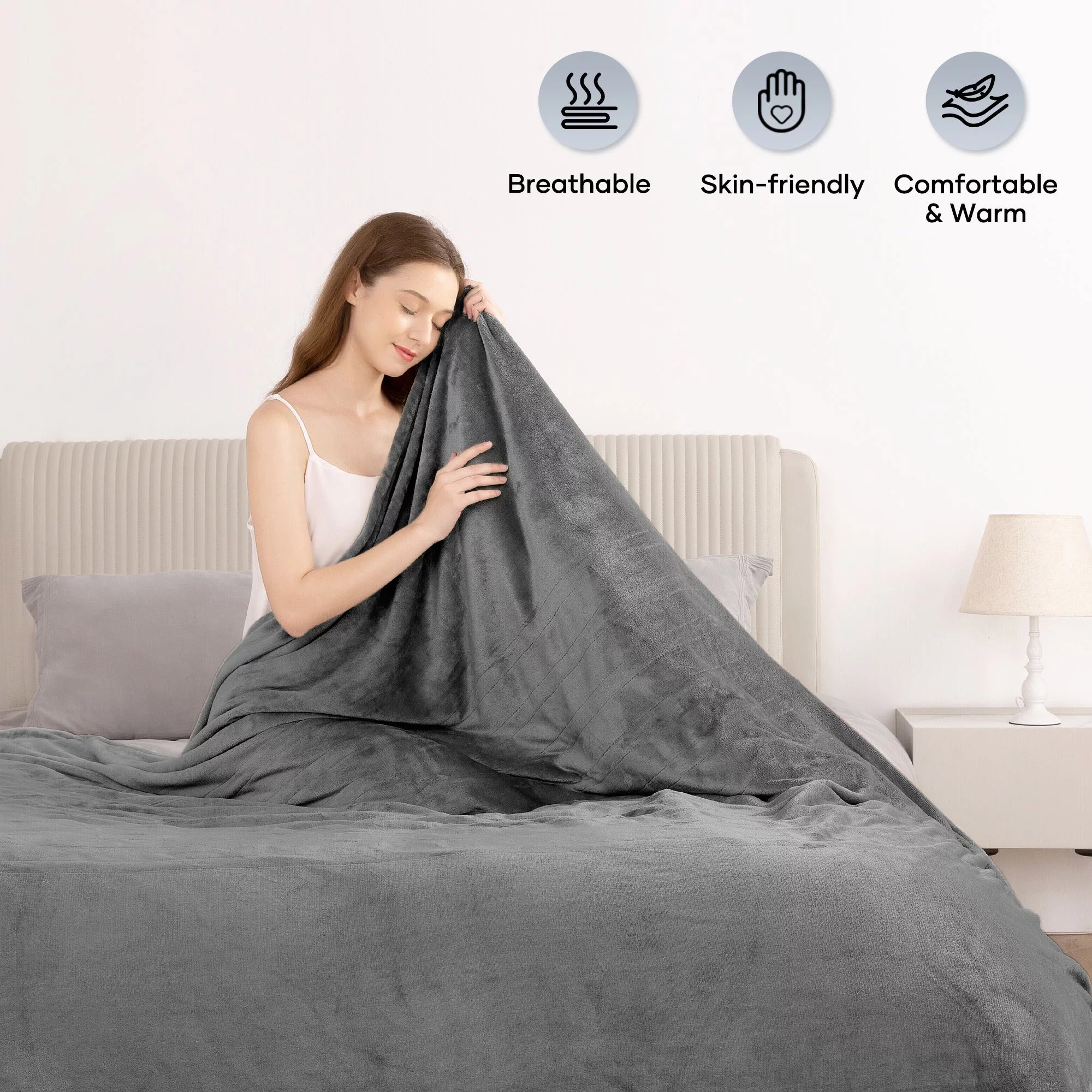 Gray Full Size Electric Blanket R45148