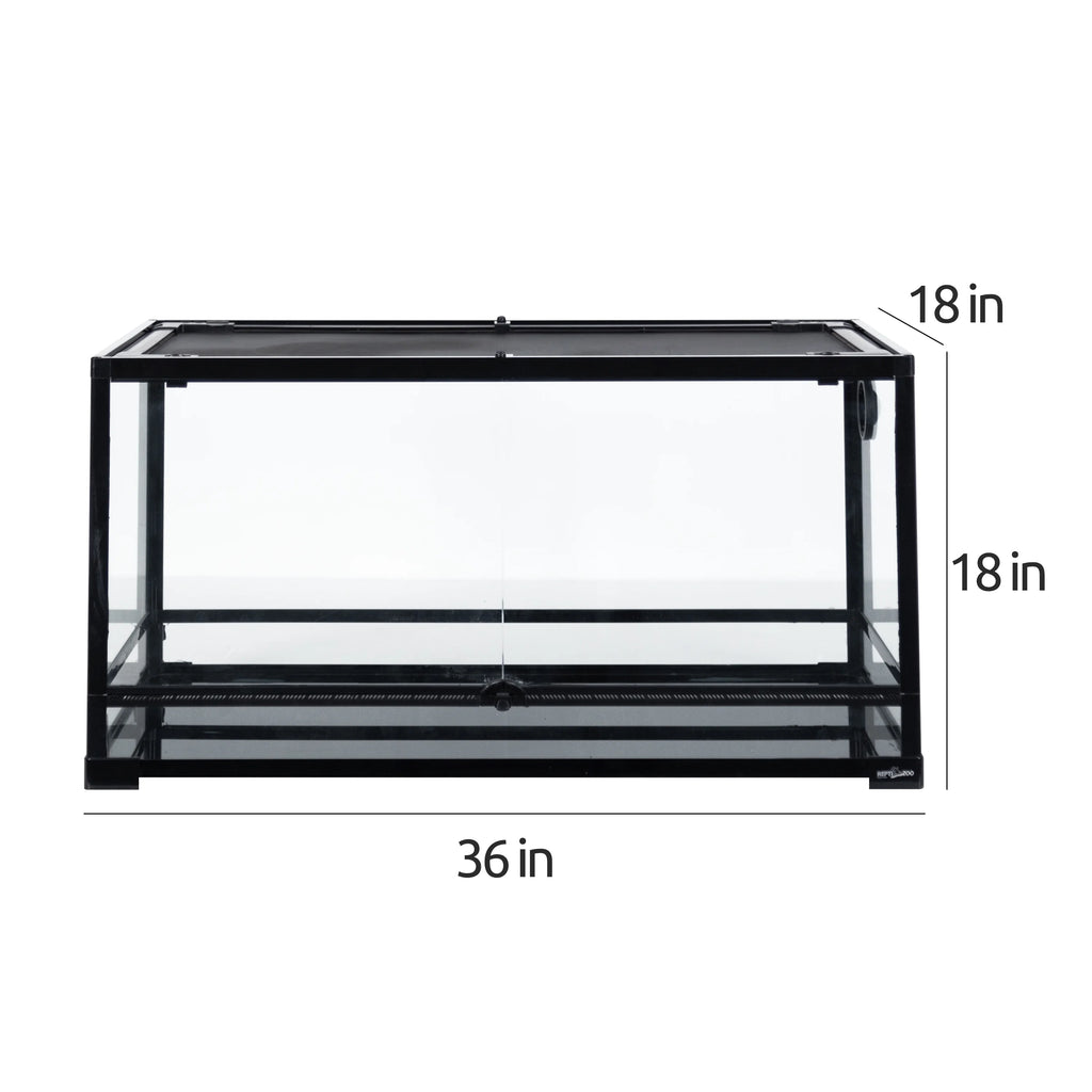 Glass Reptile Terrarium 50 Gallon 36" x 18" x 18" with Screen Ventilation S424