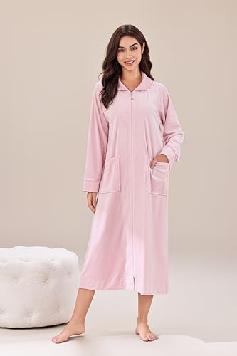 Front Zipper Full-Length Bathrobe M270