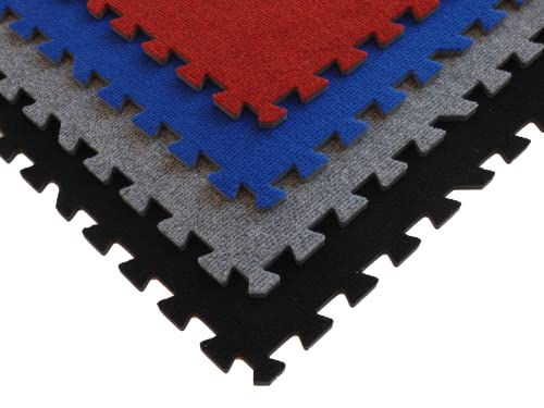 Interlocking Foam Floor Carpet Tiles 24" x 24" x 3/8" Gray EVA Foam Carpet Squares G74537