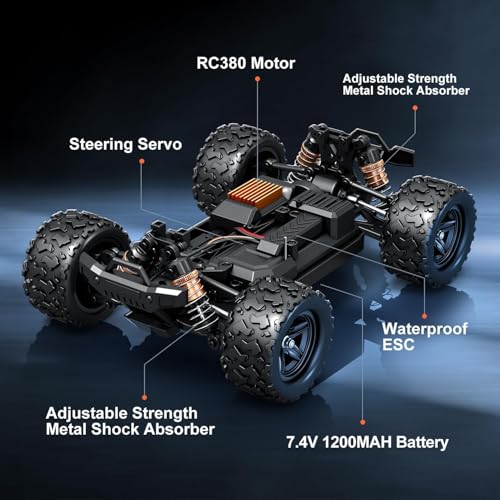 1:18 4WD Off-Road RC Truck with 2 Rechargeable Batteries H609728