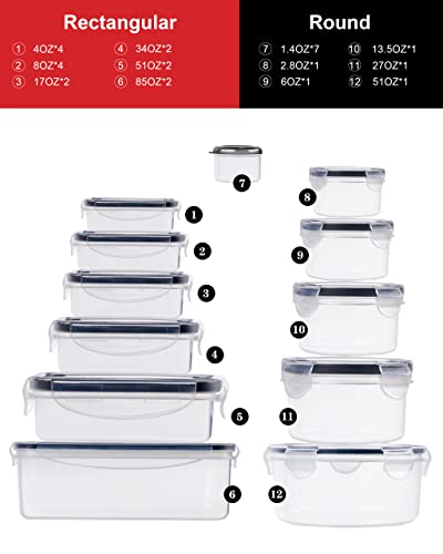 32 Piece Plastic Food Storage Container with Lids P410