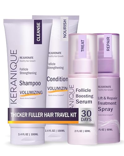 Volumizing Hair Products Set for Thinning Hair - Thickening Shampoo and Conditioner, Follicle Booster Hair Serum, Volumizing Spray S4581