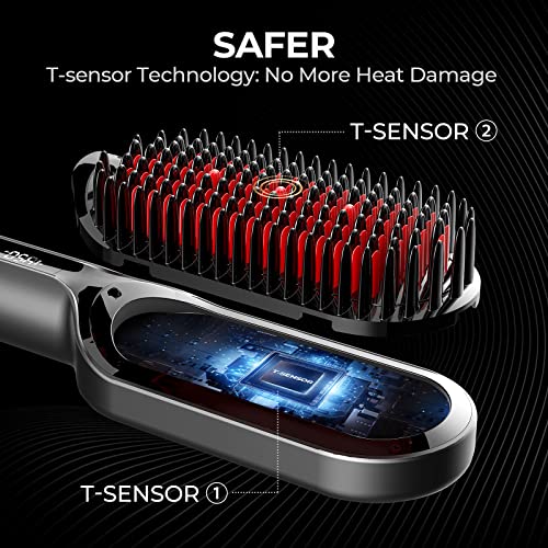 Hair Straightener Brush with Dense Bristles N4803