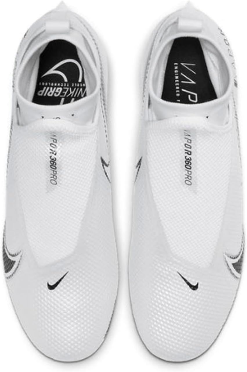 White-Black Men's Wide Football Cleats G728