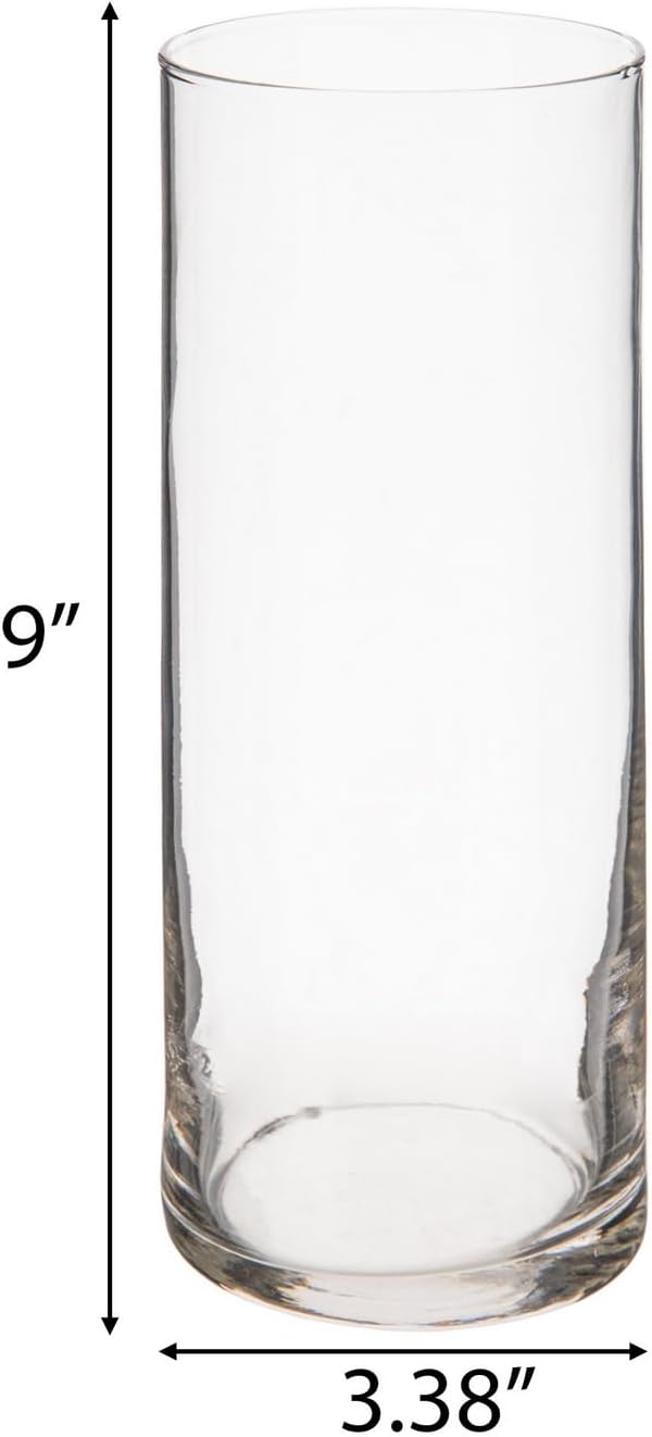 9 Inch Glass Cylinder Vase H99568