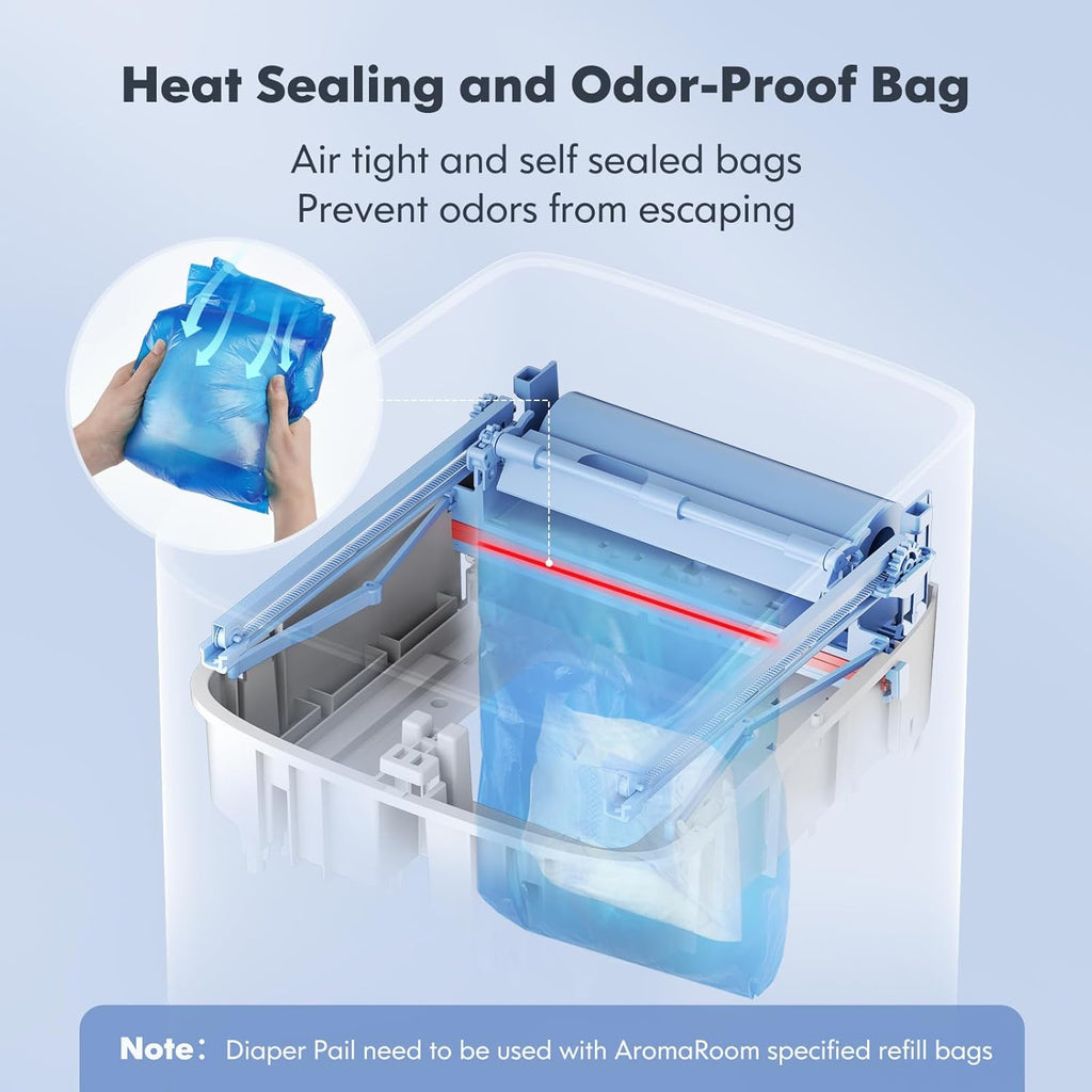 Diaper Pail Odor-Locking Individually Sealed Baby Diaper Pail Smart Trash Can Full-Automatic Packing Self-Changing G69889