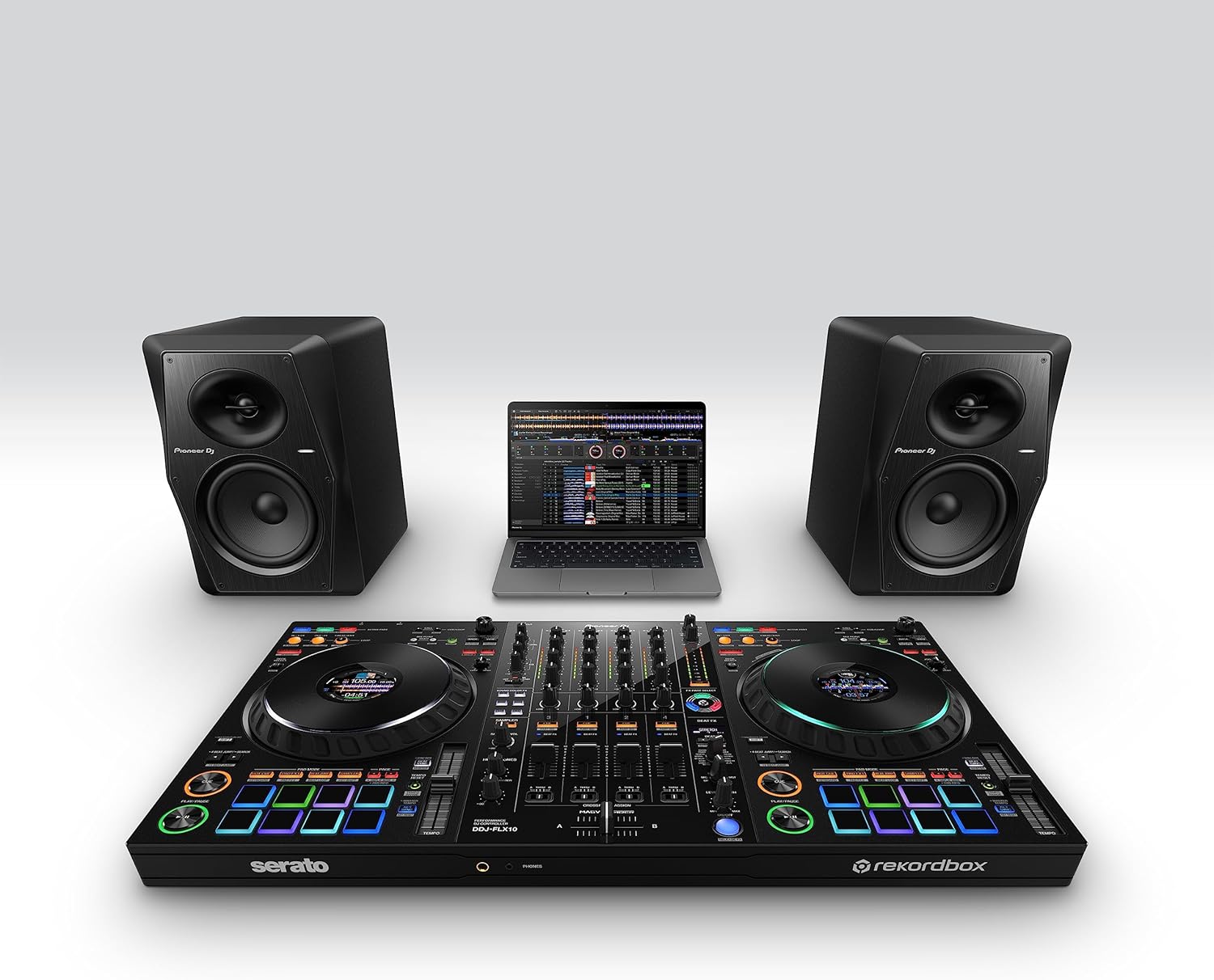 Black 4-deck DJ Controller W614482